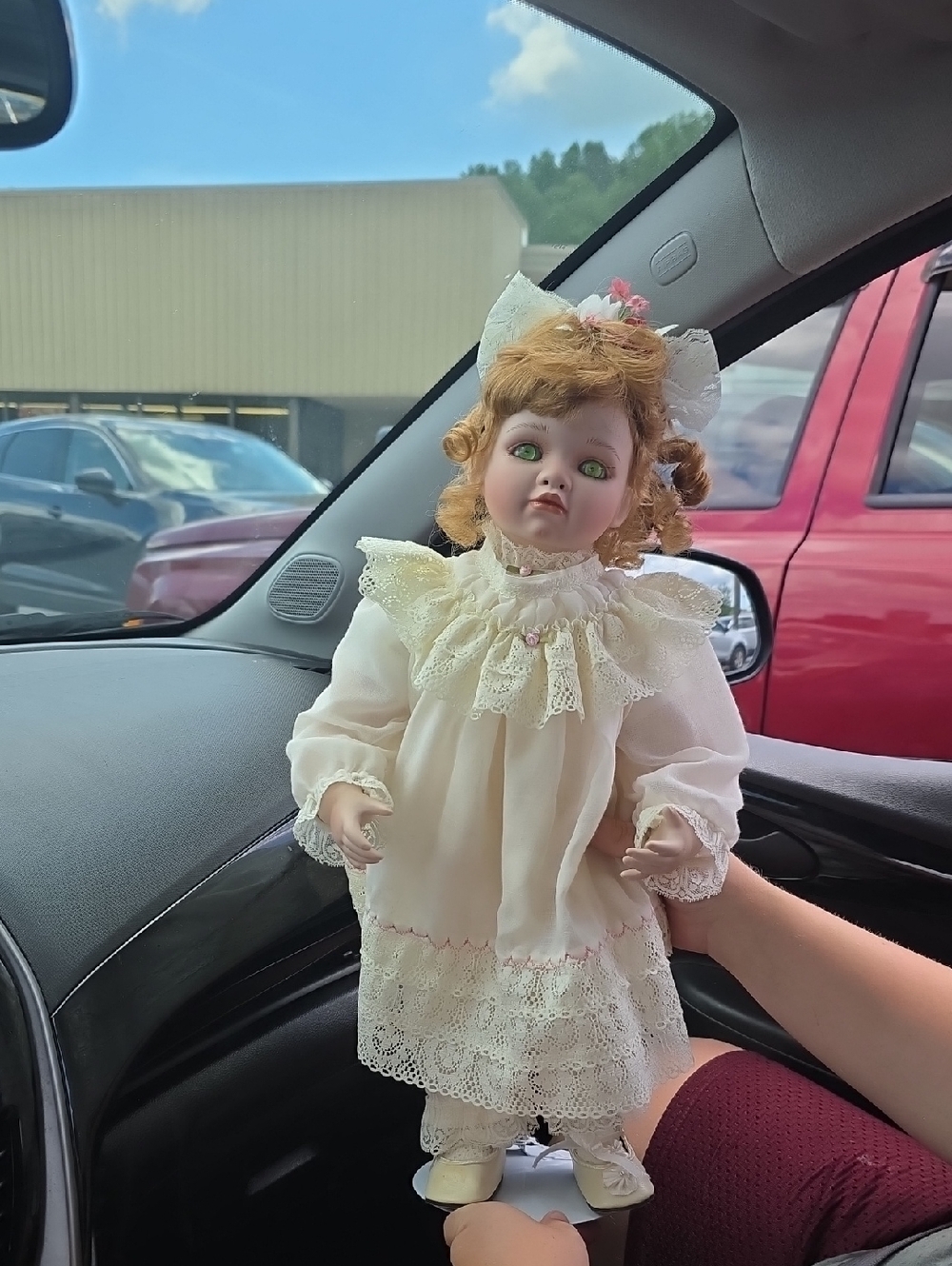 Hamilton COLLECTIONS Porcelain Doll, AMELIA,  in Cream Lace Dress